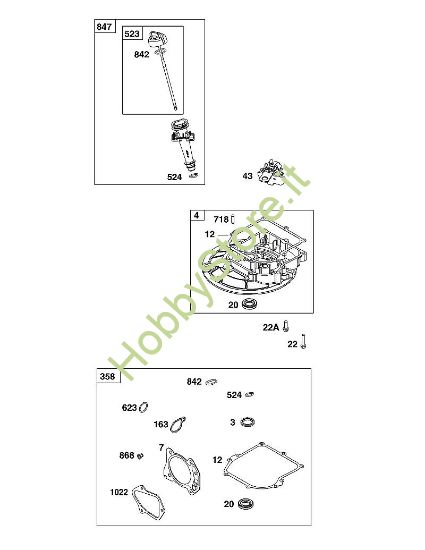 E - COPERTURA CARTER MOTORE/GRUPPO COPPA E LUBRIFICAZIONE B&S - 10 €¦ 103M02-0099-H5 brand Stihl